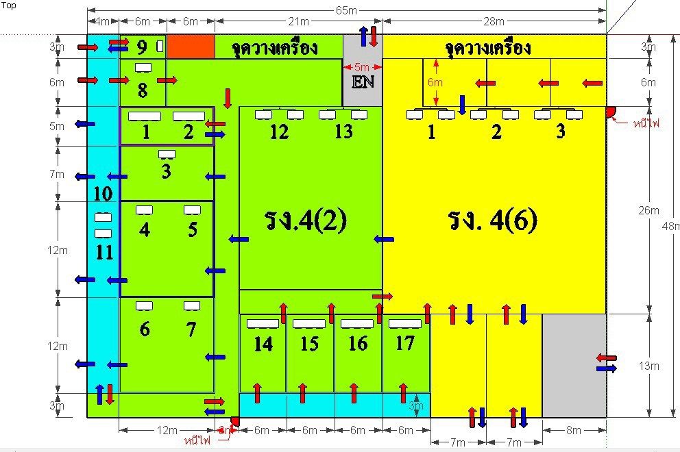 ผังแบ่งโซนอุณหภูมิและตำแหน่งห้องเย็นภายในอาคาร | ผลงานห้องเย็นโดย บริษัท ไทยคาเมล ดีเวลลอปเม้นท์ 2018 จำกัด